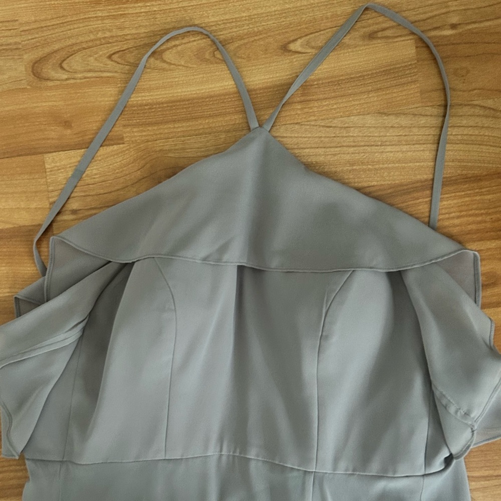 Jenny Yoo Jada Opal Grey Luxe Chiffon Dress - Picture 4 of 8
